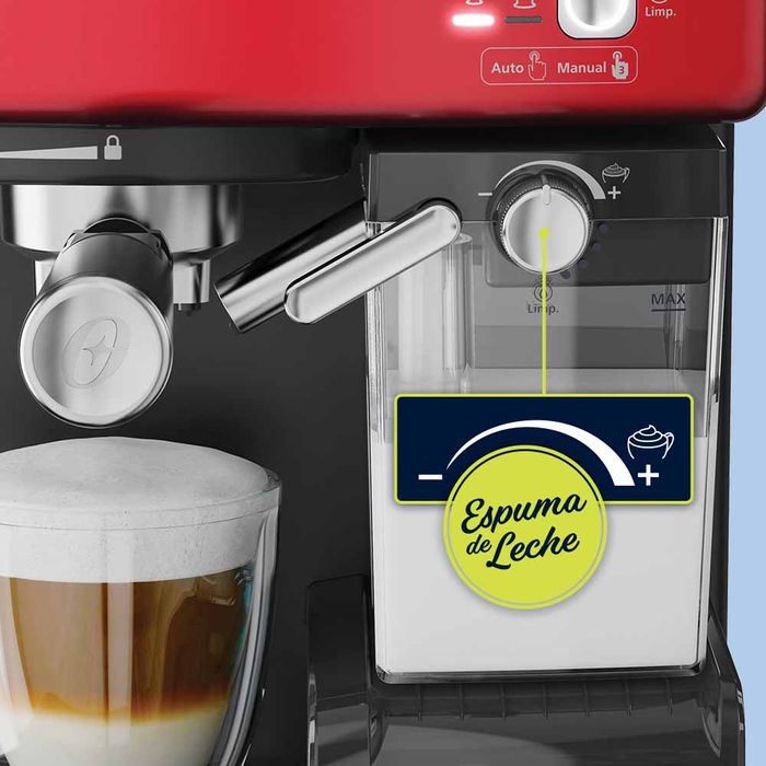 Cafetera automática de espresso roja Oster® PrimaLatte™ BVSTEM6603R -  ostercl