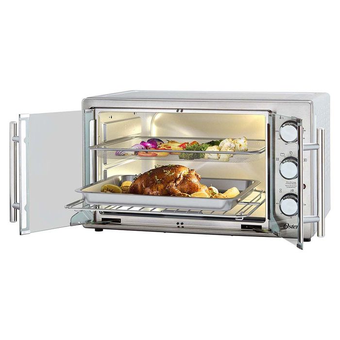 Horno con freidora de aire Oster® de 42 litros de puertas estilo francés  TSSTTVFDMAF - ostercl