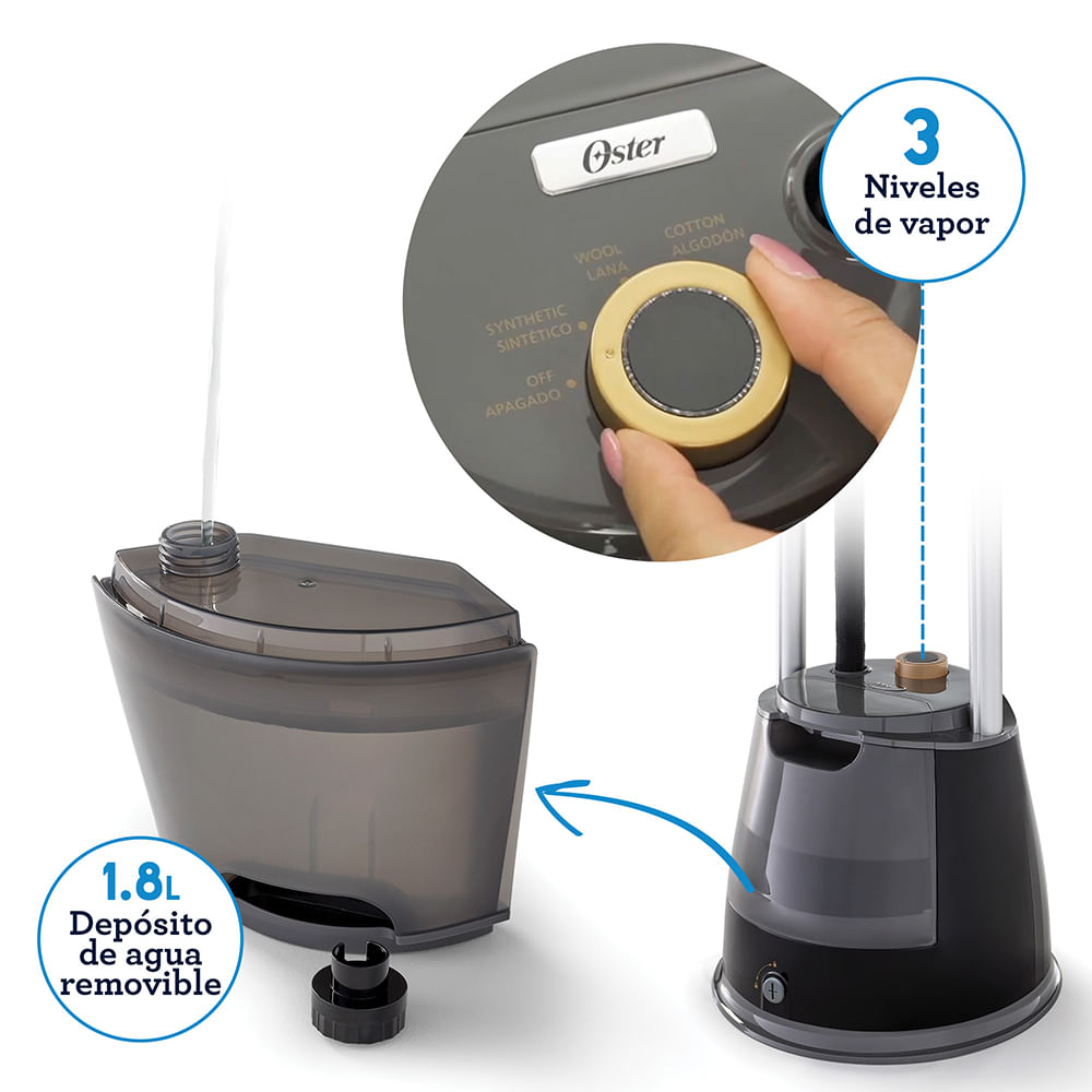 Oster GCSTGS7050 Vaporizador Vertical con Tabla Negro, foto 9