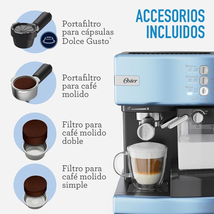 Café de grano molido o en cápsulas: Nueva cafetera PrimaLatte de Oster lo  resuelve con un botón | Mujeres y más