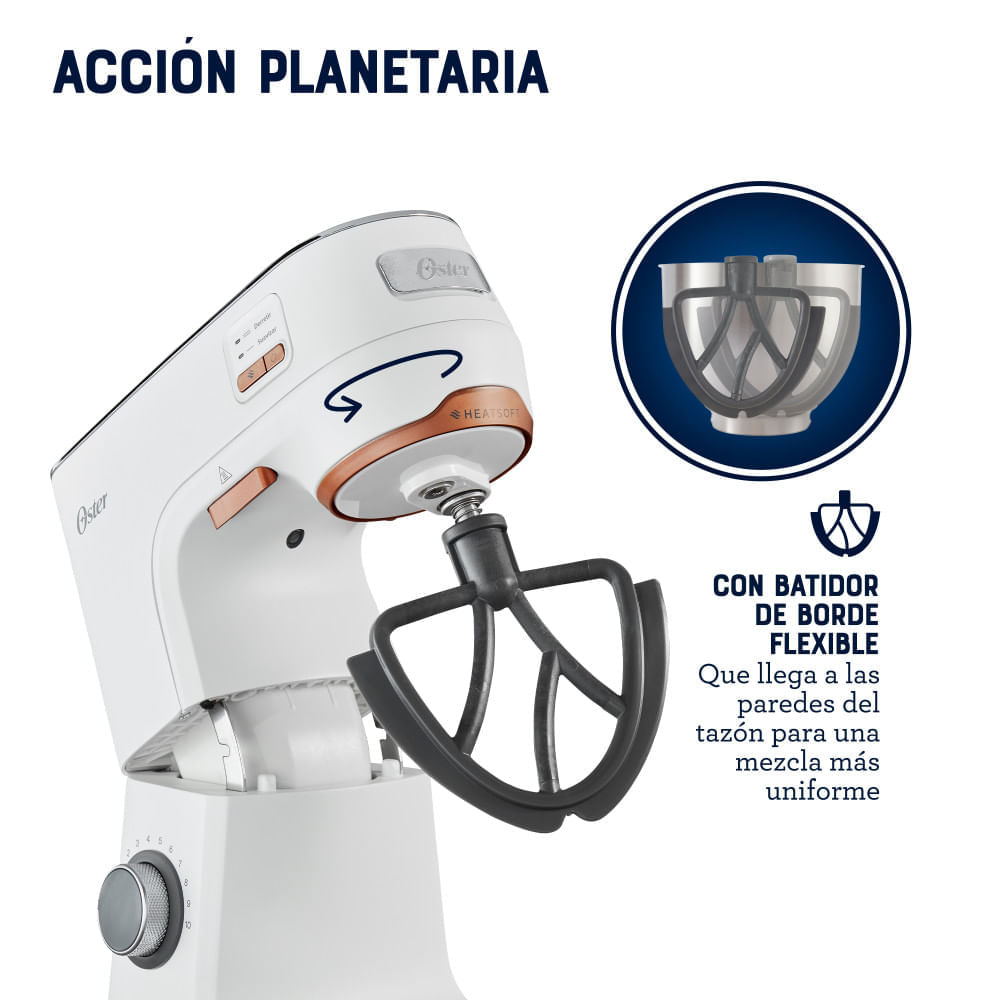 Oster Batidora Planetaria HeatSoft FPSTSMPL4W Blanco, foto 7