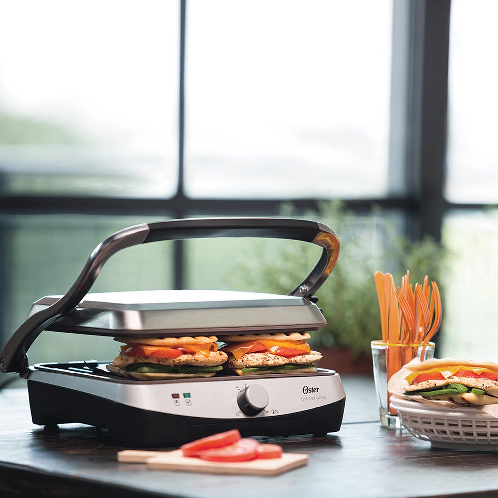 Parrilla y Panini Oster® revestimiento Bioceramic® CKSTPA4881, foto 5